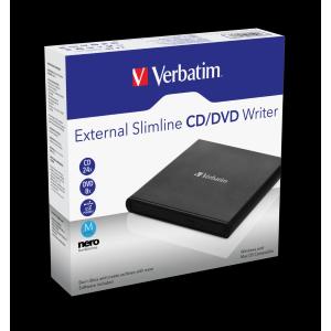 MASTERIZZATORE ESTERNO SLIMLINE DVD REWRITER USB 2.0 BLACK Include Nero Burn & Archive