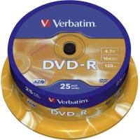 DVD-R 4.7GB 16x Cake 25pz VERBATIM Azo