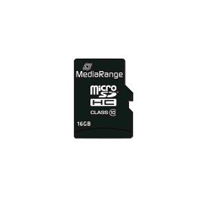 microSD 16GB MediaRange SDHC c10 UHS-I/U1 con adattatore