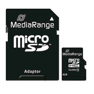 microSD 8GB MEDIARANGE SDHC c10 UHS-I/U1 con adattatore