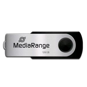 PEN DRIVE 128GB MEDIARANGE USB 2.0 NERA con SWIVEL