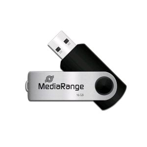 PEN DRIVE 16GB MediaRange USB 2.0 NERA con SWIVEL