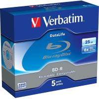 BD-R SL 25GB 6x Jewel 5pz VERBATIM DataLife