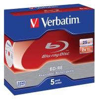BD-RE SL 25GB 2x Jewel 5pz VERBATIM ReWritable