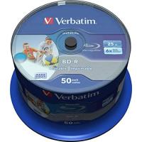 BD-R SL 25GB 6x Cake 50pz VERBATIM InkJet Bianca 22-118