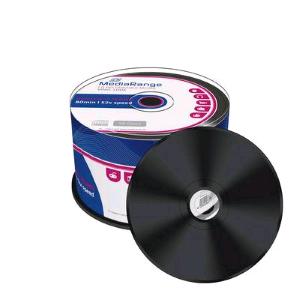 CD-R 700MB 52x Cake 50pz MediaRange Vinile black dye