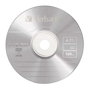 DVD-RW 4.7GB 4x Cake 25pz VERBATIM SERL ReWritable