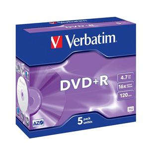DVD+R 4.7GB 16x Jewel 1pz VERBATIM Azo