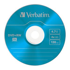 DVD+RW 4.7GB 4x Slim 5pz VERBATIM ColorMix SERL ReWritable