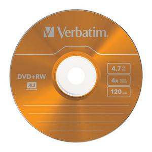 DVD+RW 4.7GB 4x Slim 5pz VERBATIM ColorMix SERL ReWritable