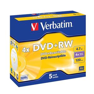 DVD+RW 4.7GB\120min 4x Jewel 1pz VERBATIM SERL ReWritable