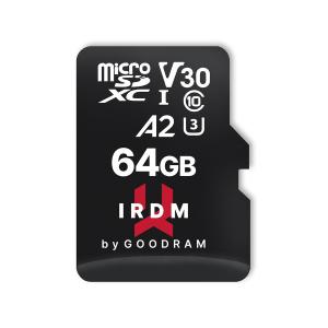 microSD 64GB GOODRAM SDXC v30 UHS-I/U3 A2 IR-M2AA con adattatore 170R/120W