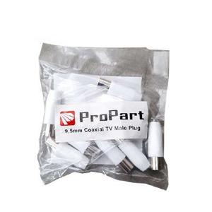 Adattatore antenna TV 75Ohm Presa F - Presa TV Ø9.5mm metallico - MINIMO 10pz