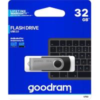 PEN DRIVE 32GB GOODRAM USB 2.0 UTS2 NERA con SWIVEL 20R/5W