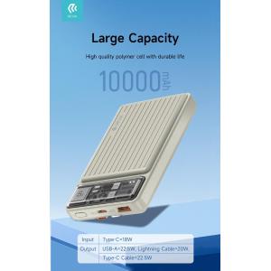 Devia Power Bank 10.000 mAh con due cavi 22,5W Carica rapida Avori
