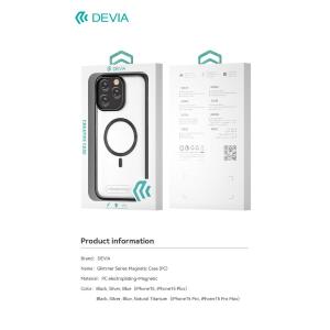 Cover Magnetica Glimmer Apple Magsafe iPhone 15 Pro Max Silver