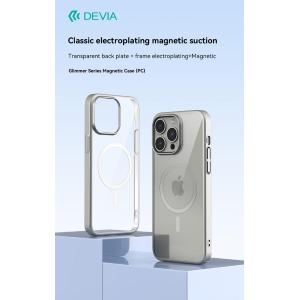 Cover Magnetica Glimmer con Apple Magsafe iPhone 15 Plus Silver