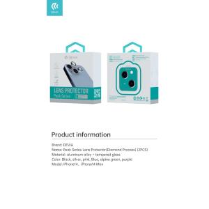 Proteggi lenti in diamantate iPhone 14 & 14 Plus Cornice Nera