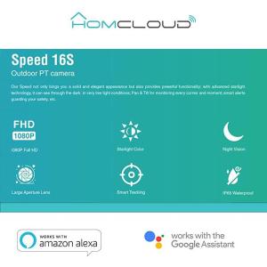 HomCloud Telecamera wi-fi Speed 16T OUTDOOR Pan&Tilt 360° 2K