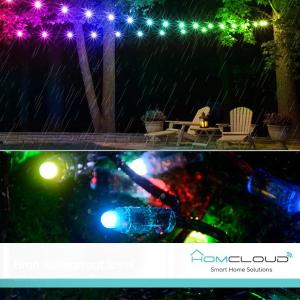HomCloud Stringa di Luci decorative a Led Smart OUTDOOR RGB-IC Wi-Fi+Bluetooth 10M IP65