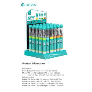 Espositore 30 cavi 5 Usb A-C 5 A-Lightning 5 C-Ligh 15 C-C