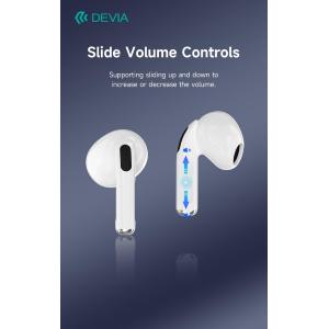 Devia Auricolari Airbuds Pods3 TWS EM410 BT 5.3 Carica Wireless Bianchi
