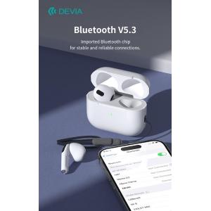 Devia Auricolari Airbuds Pods3 TWS EM410 BT 5.3 Carica Wireless Bianchi