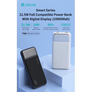 Devia Power bank completamente compatibile 22,5 W con display digitale 10000 mAh Nero