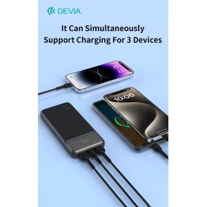 Devia Power bank completamente compatibile 22,5 W con display digitale 10000 mAh Nero