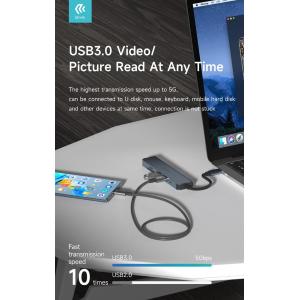 Devia Leopard Type-C a USB3.0*3+PD +lettore di schede 5 in 1 HUB