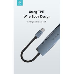 Devia Leopard Type-C a USB3.0*3+PD +lettore di schede 5 in 1 HUB