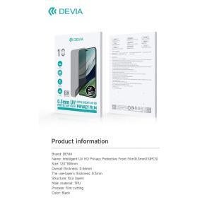 Devia Pellicole Privacy 0,3mm UV Durezza 6H Ideale schermi Curvi - MINIMO 10pz