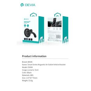 Devia Supporto Magnetico da auto per smartphone su bocchetta aria