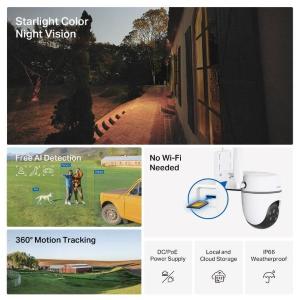 Tapo-TP Link Tapo Telecamera Pan/Tilt Outdoor 4G LTE TC40GW 12V DC