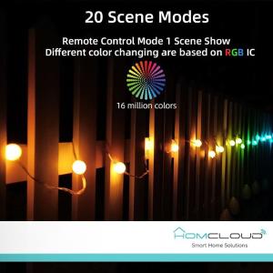 HomCloud Catena 66 Sfere luminose Smart RGB-IC Wi-Fi + Bluetooth 10M IP65