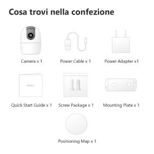 Imou Telecamera A1 2Mp PT Cube IP/Wi-Fi 2MP 2.8mm IR mic/speaker